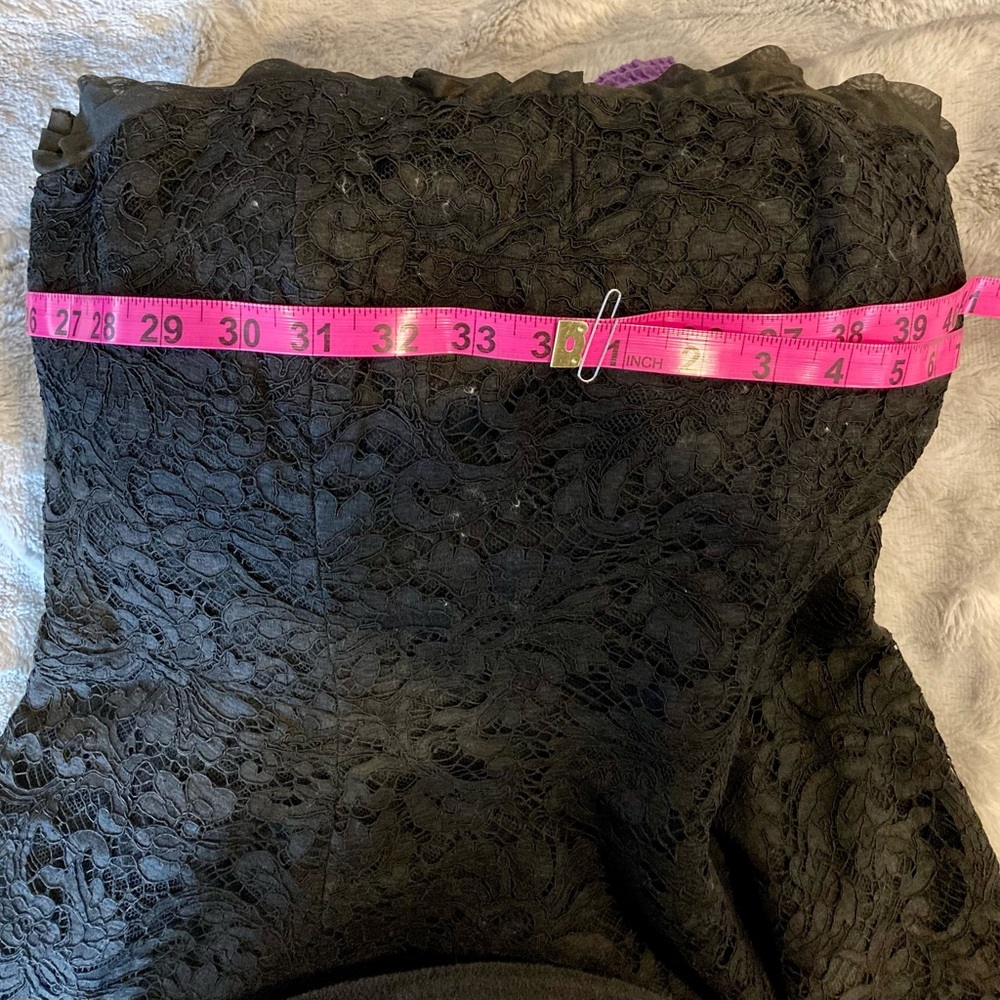 Robell Vintage Black Strapless Lace Dress - Picture 4 of 16